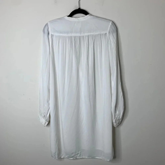 Aritzia Wilfred Free Collarless Shirt Dress Tunic Off White long sleeve Size XXS - Picture 9 of 12